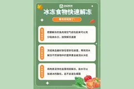 一图读懂|冰冻食物如何快速解冻图片
