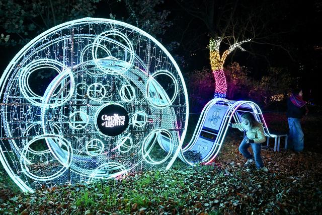 镜观欧洲｜ “光之花园——蓝精灵”主题灯光展在比利时开幕