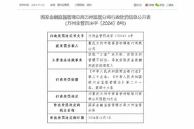 重庆万州中银富登村镇银行被罚20万元：因贷款“三查”未尽职等图片