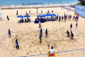 “喜迎十五运”西海岸运动会之沙滩排球赛在海陵岛举行图片