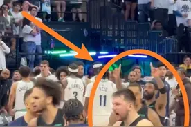 东契奇命中绝杀后所有人都在狂欢😤只有东欧冷静表示再防一球！图片