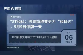 *ST和科：股票简称变更为“和科达”，9月9日停牌一天视频封面