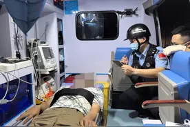 一船员中暑、生命垂危！警民接力为生命护航！图片
