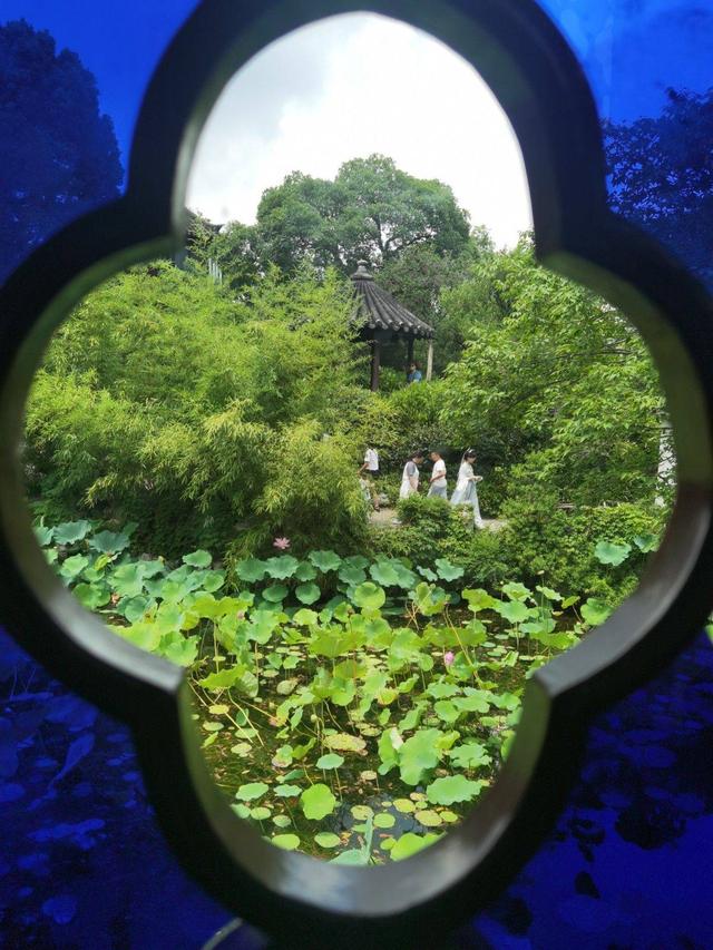 江苏苏州：透过花窗赏美景