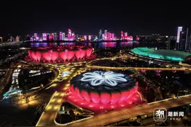 除夕夜！杭州蛇年主题灯光秀闪亮登场图片