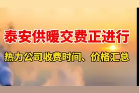 果然视频｜泰安供暖交费正进行！热力公司收费时间、价格汇总图片
