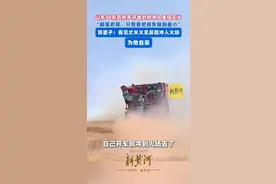山东90后农机手开收割机冲入麦田灭火，他说：“再跑快点就好了”图片