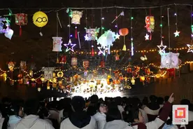 涵洞变身梦幻空间 富顺县高三学子手作花灯点亮奇幻之“夜”图片