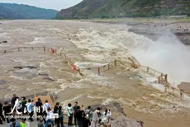 山西吉县：迎来汛期 黄河壶口瀑布水量大增图片