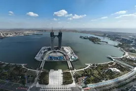 上海这座双子摩天楼又迎工程重要节点，建成后将成区域新地标图片
