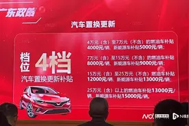 2025年广东汽车置换补贴分4档！4万元以上新车即有补贴图片