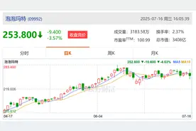 泡泡玛特股价下跌，业绩暴增难掩LABUBU热度退潮隐忧图片