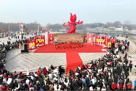 新春走基层 ｜人气旺年味足 牡丹园里过大年图片