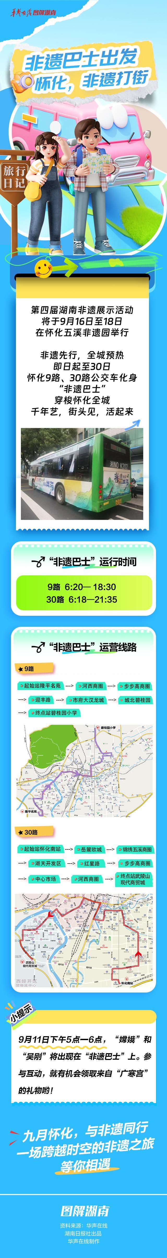 【长图】非遗巴士出发！怀化，非遗打街！