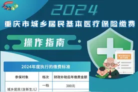 重庆2024年度城乡居民医疗保险费参保标准：一档380元/人 二档755元/人图片