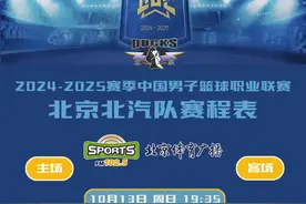 建议收藏！CBA联赛2024 -2025赛季常规赛北京北汽队赛程图片