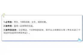 福建三地体育中考项目定了！图片