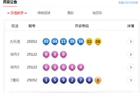 5月12日体彩中奖号码图片