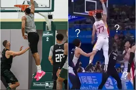 😭恐怖时刻？张镇麟vs字母哥扣篮对比图片