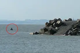 消防员赶到时，大叔已经坠海扑腾了数小时……图片