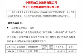千亿资产重组迎新进展，中国船舶明起复牌图片