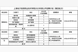 上海电子信息职业技术学院招聘10名工作人员，9月20日前可报名图片