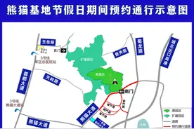 五一期间，成都熊猫基地周边实施机动车预约通行图片