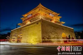 张掖钟鼓楼夜色美图片