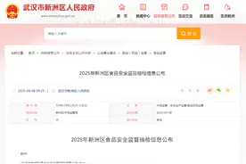 武汉市新洲区食品安全监督抽检信息公告（2025年）图片