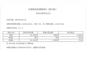 中国体育彩票2月21日开奖结果图片