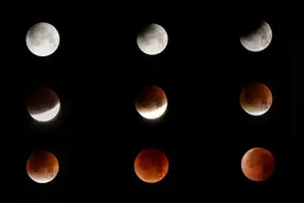 组图 | 红色月亮你看到了吗？全国天宇上演月全食天文奇观图片