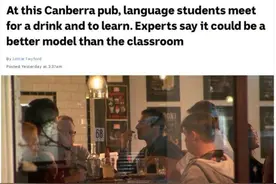 澳大利亚酒吧“语言角”风靡 中国留学生：已经顺便教起中文了图片