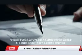 学大教育：为全资子公司提供担保的进展视频封面