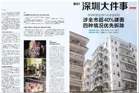 头版头条：涉全市四成建面、四类情况先拆，深圳城改拟出新规图片