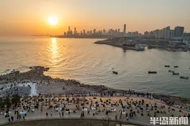 周末，一起来小麦岛看日落吧！图片