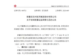 V观财报｜百花医药及董秘收警示函：信披不准确不完整图片