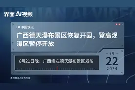 广西德天瀑布景区恢复开园，登高观瀑区暂停开放视频封面