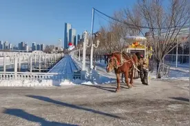 群力江畔赏冰乐雪图片