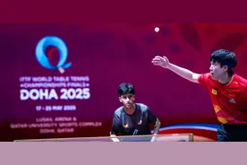 多哈世乒赛：“鹰眼”挑战在乒乓球比赛中这么用图片