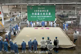 中国最大的豆腐总重近10吨图片