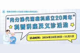 为期五天！贵阳市第四人民医院内分泌代谢病科将举办健康科普讲座和公益义诊活动图片
