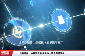 华鑫证券：AI投资旺盛 相关电力设备有望受益视频封面