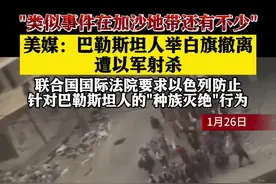 美媒：巴勒斯坦人举白旗撤离遭以军射杀图片