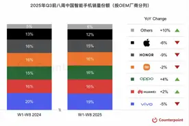 数据机构：vivo重回中国手机市场销冠，苹果市场份额下滑图片