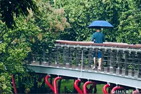 漫步小雨中的人们图片