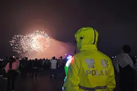 今晚，上海滴水湖上演缤纷烟花秀！这群人贴心守护图片