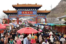 枣庄“冠世榴园”传统庙会游人如织图片