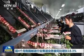 前4个月我国邮政行业寄递业务量同比增长18.3%图片