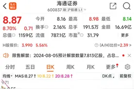 网友惊呼：海通1年才涨停1次，以为眼花了！与国君合并传闻再起 原来是这个原因图片