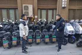 槐荫区市场监管局开展外卖配送电动自行车电池置换专项检查图片
